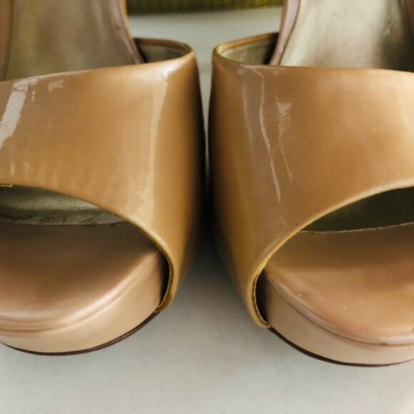 4-inch Platform Heel Open Toe Powder by JS Size 8.5M - Just Add Party Dress - Picture 9 of 15